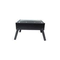 Vikbar BBQ Grill Kol Kolgrill Grill i rostfritt stål för picknick Liten svart bricka