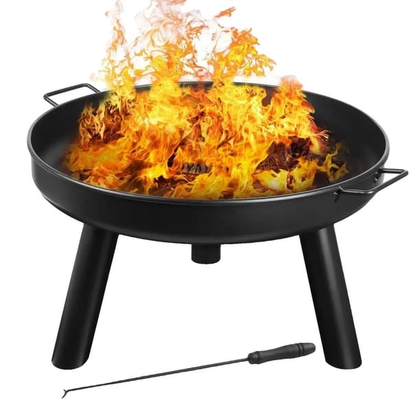 Brandkugle, 60cm i diameter, Aftagelig metal ildkurv