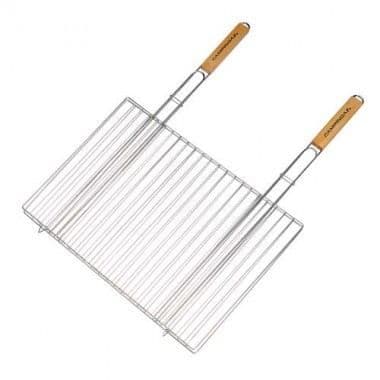 Campingaz 205704 enkel rektangulär grill - dubbla trähandtag - 53x39 cm