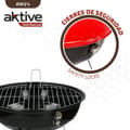 Miniatyrbild 4 av 7: Bärbar Grill Aktive Emaljerad metall Ø 36 cm 36 x 44 x 36 cm (4 antal) Röd