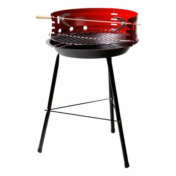 Bärbar Grill Aktive Trä Järn 37,5 x 70 x 38,5 cm (4 antal) Röd