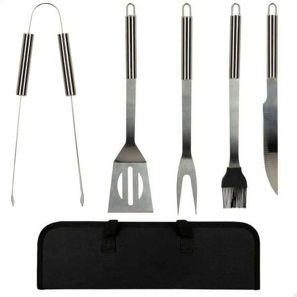 Grillredskap Aktive Silikon Rostfritt stål 12 antal 7,5 x 35 x 1,9 cm (5 Delar)