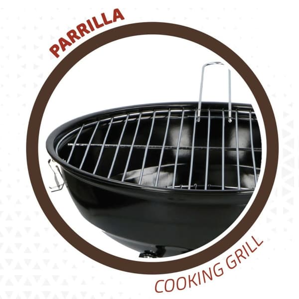 Havegrill Transportabel Aktive Emaljeret metal Ø 36 cm 36 x 44 x 36 cm (4 enheder) Rød
