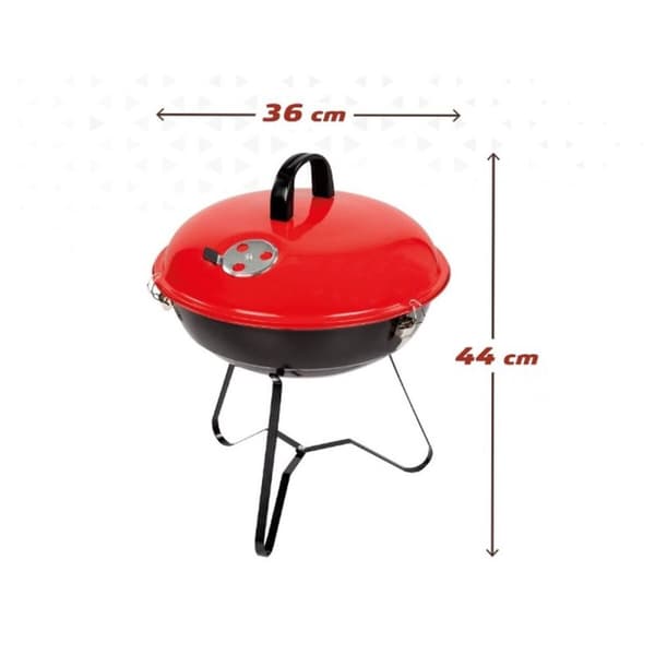 Havegrill Transportabel Aktive Emaljeret metal Ø 36 cm 36 x 44 x 36 cm (4 enheder) Rød