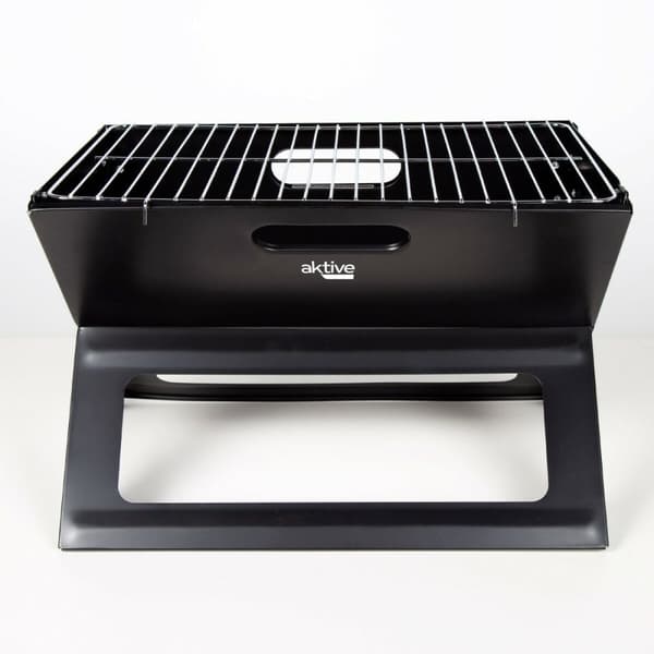 Havegrill Transportabel Aktive Sort Stål Jern 45 x 30 x 29 cm