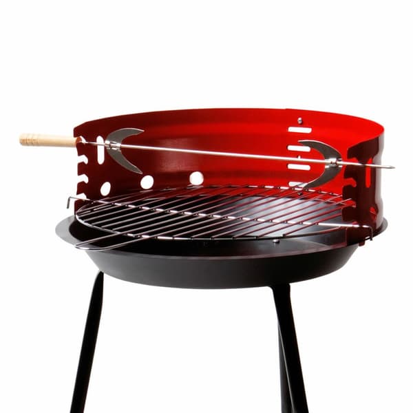 Porttakil grilli Aktive Puu Rauta 37,5 x 70 x 38,5 cm (4 osaa) Punainen