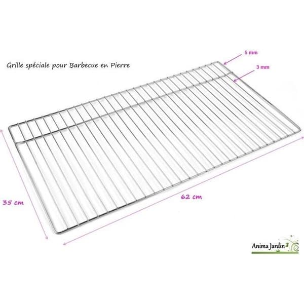 Grillgrill 62 x 35 cm, enkel matlagningsgrill i rostfritt stål, köp