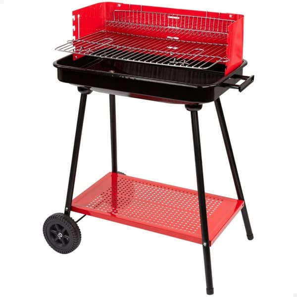 Kullgrilling med Hjul Aktive Stål Plast Emaljert metall 66 x 85 x 44 cm Rød