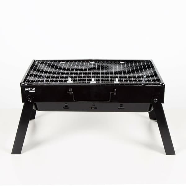 Bærbar Grill Aktive Rektangulær Svart 50 x 23 x 30 cm (2 enheter)