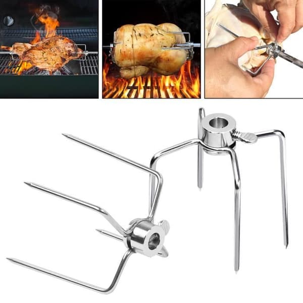LARS360 2 st rostfritt stål kötttång Multifunktions BBQ Grill Gaffel Grilltillbehör