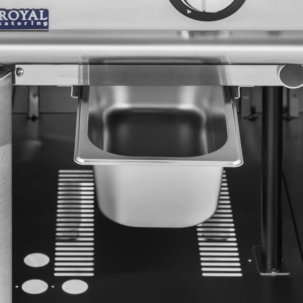 Royal Catering - Stekbord - Gas - 6 kW - 50 - 300 °C - Propangas / gasol / naturgas - Underskåp
