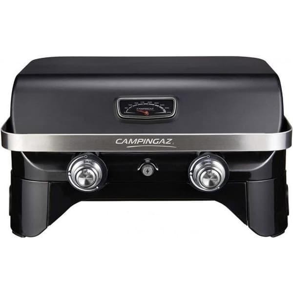 Camping Gas-Barbecue bordsgrill - Kompakt och kraftfull - Gas - Modell: Produkt Svart, Rostfritt stål
