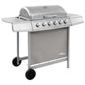 Miniatyrbild 1 av 2: Gasolgrill med 6 brännare silver