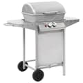 Miniatyrbild 1 av 2: Gasolgrill med 2 grillzoner rostfritt stål silver