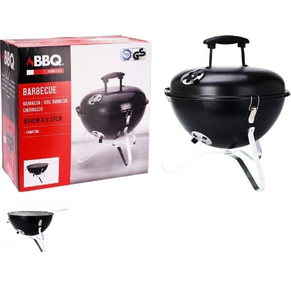 BBQ Ball Shape Grill 37 cm Sort