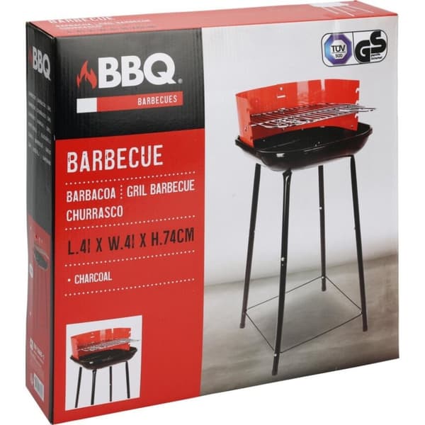 BBQ Halvöppen 41 cm Röd/Svart