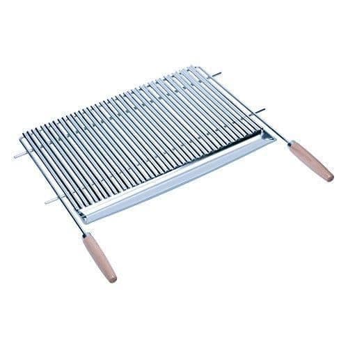 Sauvic 02795 Rostfri V-formad grillgrill med trähandtag 70 x 44 cm