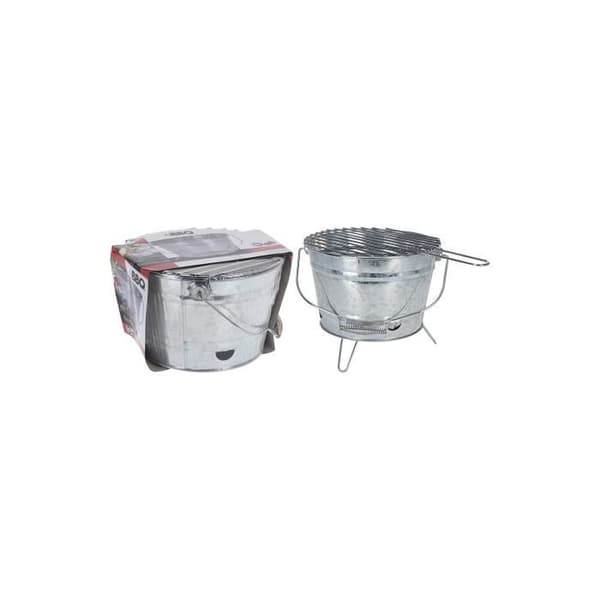 Zinkgrill - GENERISK - Modell Fat Ø27cm - Kromgrill - 3 Fällbara Kromfötter
