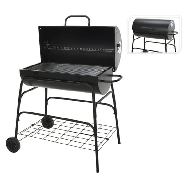 Grilltunna på hjul