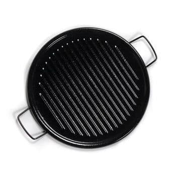 Emaljerad plancha - MÄRKE - 46cm - Gas - Svart