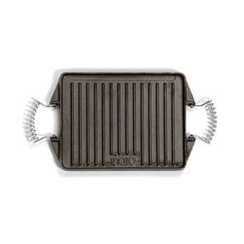 Rektangulär gjutjärnsplancha - - 47 x 27 cm - för gaseldar eller grillglöd