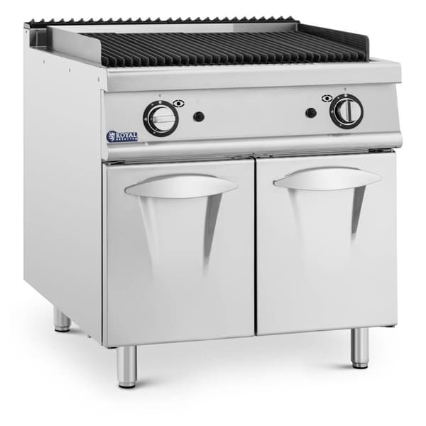 Royal Catering - Lavastensgrill - 2 x 8 kW - 50 till 460 °C - Propangas / gasol / naturgas - 80 x 73 cm - Pro 730-serien