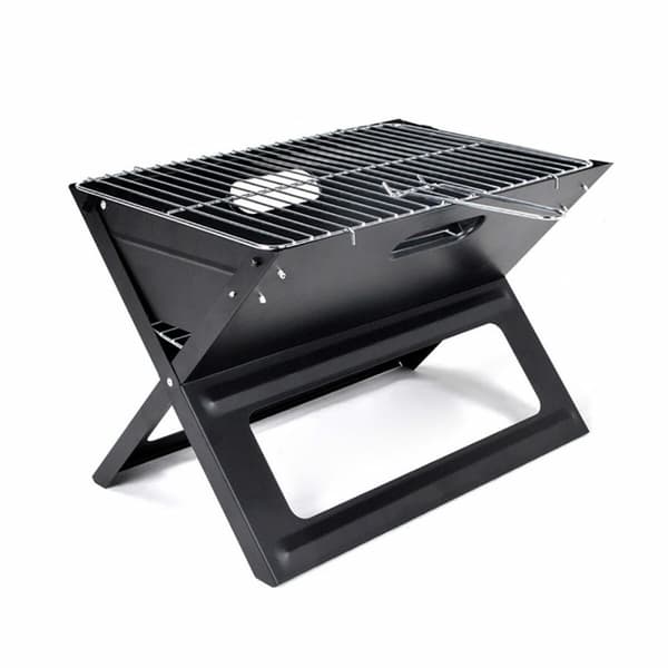 Fleksibel bærbar grill til brug med trækul X-formet 45 x 30 x 35 cm Jern