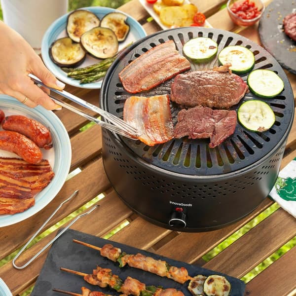 BRUGT Bærbar røgfri kulgrill InnovaGoods Jern (Refurbished B)