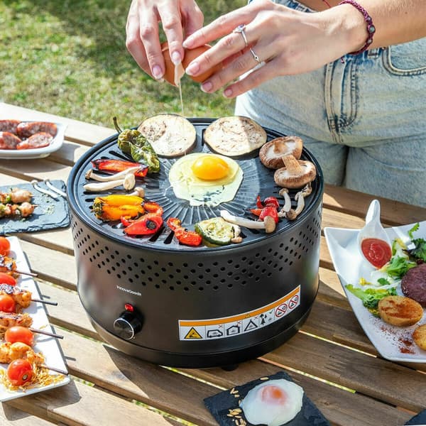 BRUGT Bærbar røgfri kulgrill InnovaGoods Jern (Refurbished B)