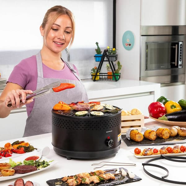 BRUGT Bærbar røgfri kulgrill InnovaGoods Jern (Refurbished B)