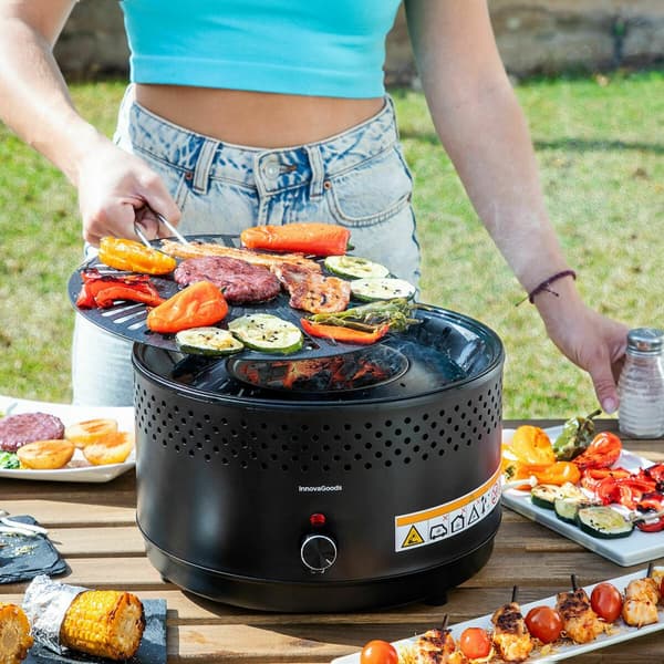 BRUGT Bærbar røgfri kulgrill InnovaGoods Jern (Refurbished B)