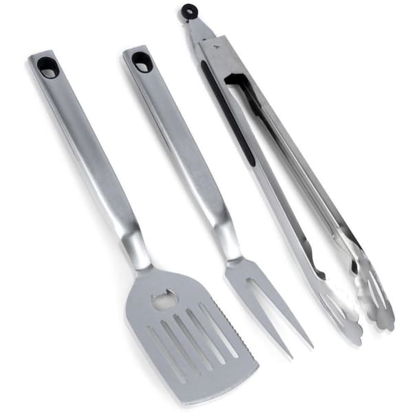 Set med 3-delade grillredskap.