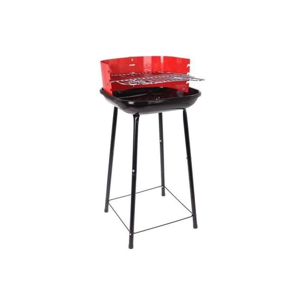 4-bent grill med grill - GENERISK - 41x41x74cm - Vit