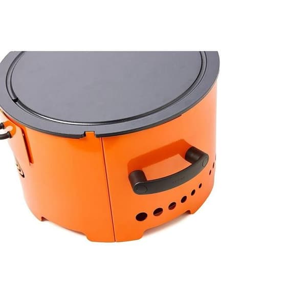 Bärbar pelletgrill modell "Apache" - Orange med plåt i stål