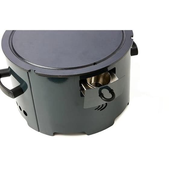 Portabel Pelletgrill Modell "Apache" - Grafitgrå med Stålplatta