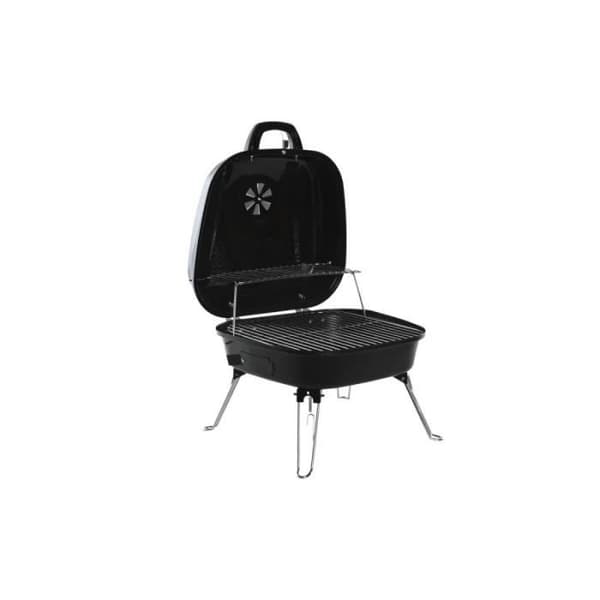 Grill - DKD HOME DECOR - Stål Aluminium - Vit - Keramiska briketter - Horisontell tillagning