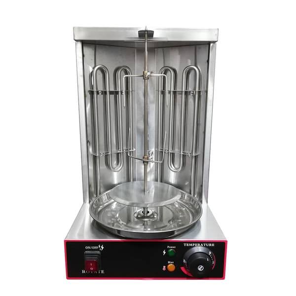 Elektrisk Shawarma Grillmaskine, 3000W Effekt, 360° Rotationsfunktion, Justerbare Temperaturindstillinger