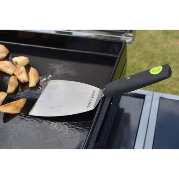 Kort magnetisk spatel för plancha - COOK'IN GARDEN - balanserad - metall - L 26 cm