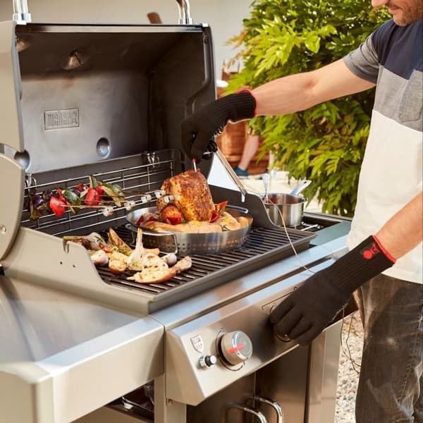 Weber kycklingställ - GBS - Rostfritt stål - Grå