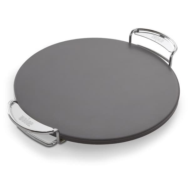 Weber Crafted Round Pizza Stone - Grilltillbehör - Cordierite - Glasfinish - Grå
