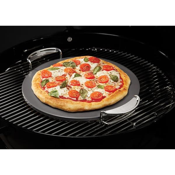 Weber Crafted Round Pizza Stone - Grilltillbehör - Cordierite - Glasfinish - Grå
