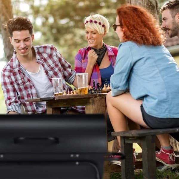 Kolgrill - Relaxdays - XXL - Mobil - Lock - Stort grillområde