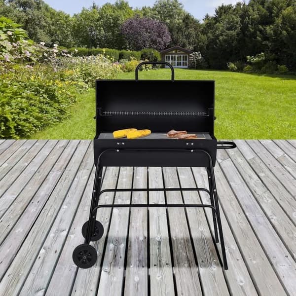 Kolgrill - Relaxdays - XXL - Mobil - Lock - Stort grillområde
