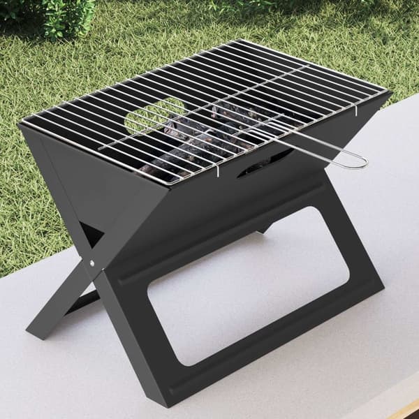 vidaXL Kul Kulstofstål Mellem Foldbar Kulgrill Rektangulær