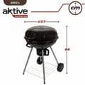 Miniatyrbild 3 av 7: Kolgrill med hjul Aktive Textilene 57 x 86 cm Svart