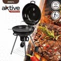 Miniatyrbild 7 av 7: Kolgrill med hjul Aktive Textilene 57 x 86 cm Svart