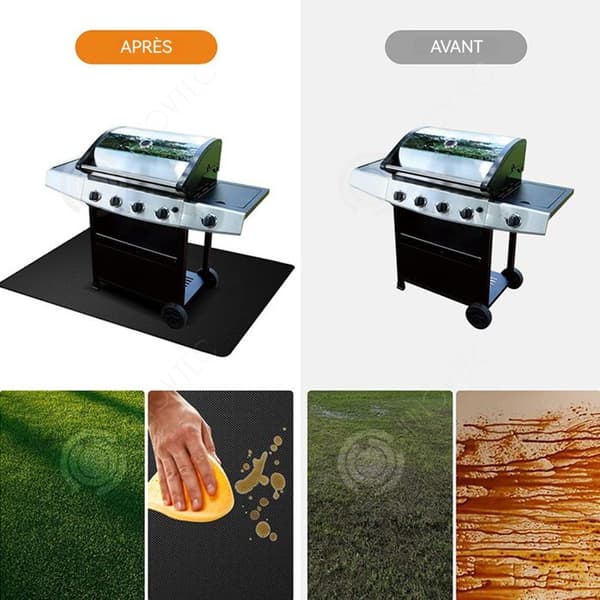 INN Flamskyddande grillmatta för kolgrillar Rökare Spisar och gasolgrillar Grillmatta Hög temperaturbeständighet