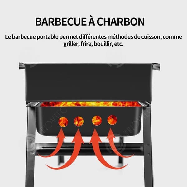 INN Kolgrill 60x22x32,5cm kolgrill bärbar kolgrill bordsgrill kolgrill