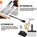 Miniatyrbild 4 av 4: INN Grillredskap Set med 17 stycken med bärbar bärväska och järnplåtsredskap för trädgårdscampingset Grillset