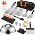 Miniatyrbild 1 av 4: INN Grillredskap Set med 17 stycken med bärbar bärväska och järnplåtsredskap för trädgårdscampingset Grillset